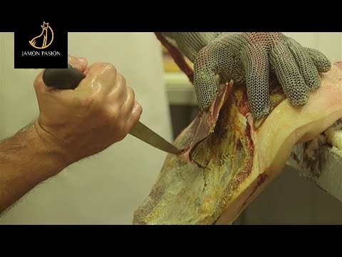 Comment couper un jambon serrano sans la détruire - Jamón Pasión
