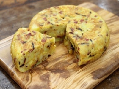 Spanish omelette with Serrano ham recipe