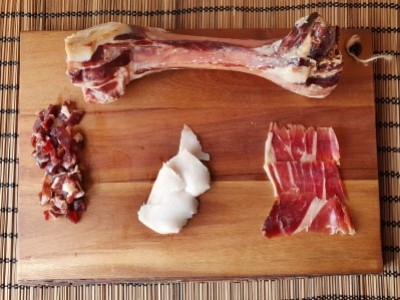 How much is used in a Serrano Ham or Porc Shoulder?
